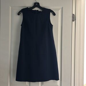 LOFT Navy A line Sheath Sz 0 Petite Dress